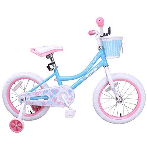  JOYSTAR Girls Bike with Training Wheels for 14 & 16 Bike, Kickstand for 18 Bicycle