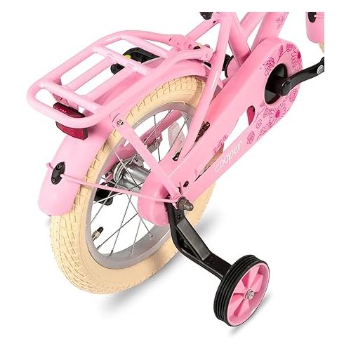  JOYSTAR Cooper Kids Bike, 12-20 Inch Girls Bike with Training Wheels, Princess Kids Bicycle for Girls Toddlers of 2-12 Years, Turquoise & Pink