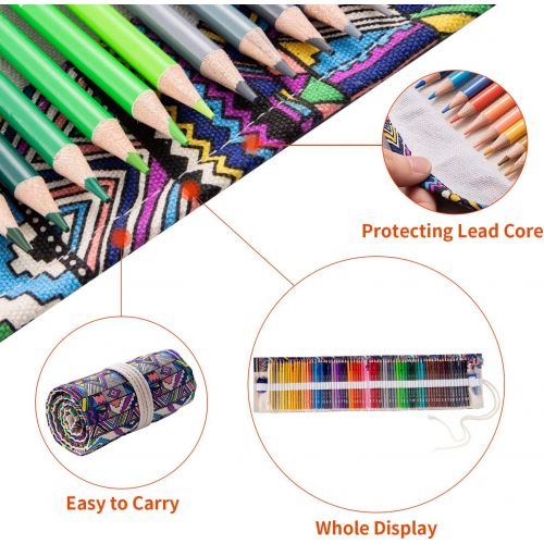  [아마존 핫딜]  [아마존핫딜]JOYSTAR Colored Pencils Set for Adult Coloring Books (72-Count), New and Improved Premium Artist Pencils, Handmade Canvas Pencil Wrap, Extra Accessories, Holiday Gifts, Oil Based Colored P