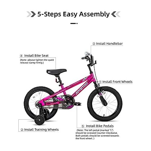  JOYSTAR Pluto Kids Bike for 2 13 Year Old Boys & Girls with Training Wheels for 12 14 16 18 20 inch Bikes, Kickstand for 18 20 inch BMX Freestyle Bicycle