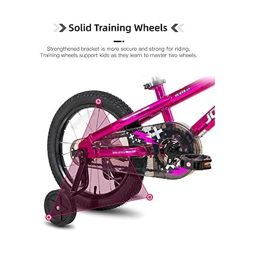  JOYSTAR Pluto Kids Bike for 2 13 Year Old Boys & Girls with Training Wheels for 12 14 16 18 20 inch Bikes, Kickstand for 18 20 inch BMX Freestyle Bicycle