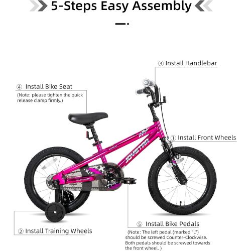  JOYSTAR Pluto Kids Bike for 2 13 Year Old Boys & Girls with Training Wheels for 12 14 16 18 20 inch Bikes, Kickstand for 18 20 inch BMX Freestyle Bicycle