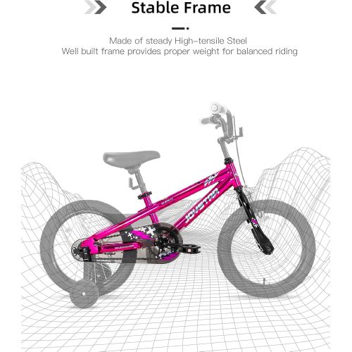  JOYSTAR Pluto Kids Bike for 2 13 Year Old Boys & Girls with Training Wheels for 12 14 16 18 20 inch Bikes, Kickstand for 18 20 inch BMX Freestyle Bicycle