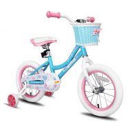 JOYSTAR Angel Girls Bike for Toddlers and Kids Ages 2-9 Years Old, 12 14 16 18 Inch Kids Bike with Training Wheels & Basket, 18 in Girl Bicycle with Handbrake & Kickstand