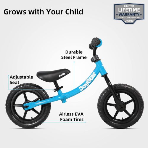  JOYSTAR 12 Inch Balance Bike for 18months, 2, 3, 4, and 5 Years Old Boys and Girls - Lightweight Toddler Bike with Adjustable Handlebar and Seat - No Pedal Bikes for Kids Birthday