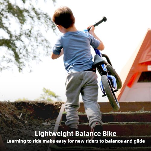  JOYSTAR 12 Inch Balance Bike for 18months, 2, 3, 4, and 5 Years Old Boys and Girls - Lightweight Toddler Bike with Adjustable Handlebar and Seat - No Pedal Bikes for Kids Birthday