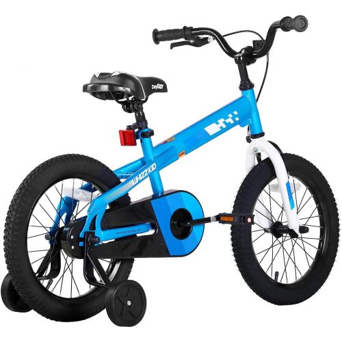  JOYSTAR 12 14 16 18 Inch Kids Bike with Training Wheels & Handbrake for Ages 2-9 Years Old Boys and Girls, 18 in Children Bicycle with Kickstand, Blue, Pink, Silver, Beige, White