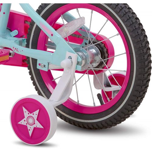  JOYSTAR Paris Girls Bike for Toddlers and Kids 2-9 Years Old, 12 14 16 18 Inch Kids Bike with Training Wheels, Basket and Handbrake, Kids Children Bicycle