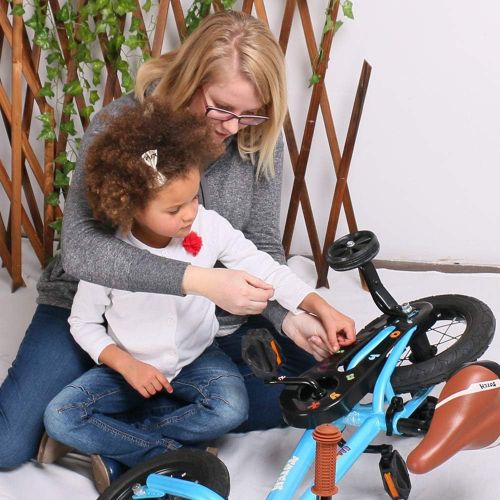  JOYSTAR Kids Bike with DIY Sticker for Enclose Chain Guard, Kids Bicycle with Training Wheel for Boys & Girls (12, 14, 16 inch)