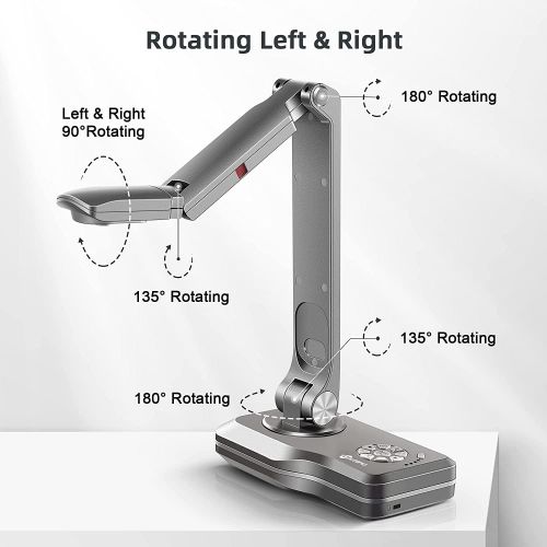  [아마존베스트]JOYUSING V508 VGA/HDMI/USB Three Mode 8MP Document Camera for Teachers, Live Demo, Web Conferencing, Remote Teaching, Distance Learning