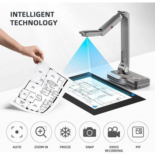  [아마존베스트]JOYUSING V508 VGA/HDMI/USB Three Mode 8MP Document Camera for Teachers, Live Demo, Web Conferencing, Remote Teaching, Distance Learning