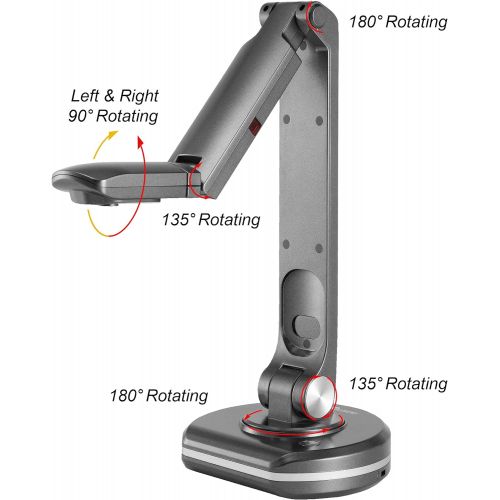  [아마존베스트]JOYUSING 8MP USB Document Camera for Teacher with LED Supplemental Light, OCR Function, Excellent for Distance Education and Web Conferencing