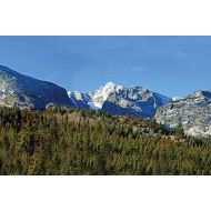 JP London SPMURLT2145 Prepasted Removable Wall Mural Into the Woods Boreal Forest Mountain Rocky Range at 3 Wide by 2 High