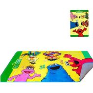 JPI Sesame Street Elmo & Friends Amigos Rug 48 x 72 - Officially Licensed - Super Soft & Thick Surface - Anti-Slip for Hard Surface Floor - 100% Polyester