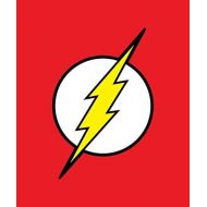 JPI DC Comics Justice League Superhero The Flash Lightning Logo Fleece Throw Blanket