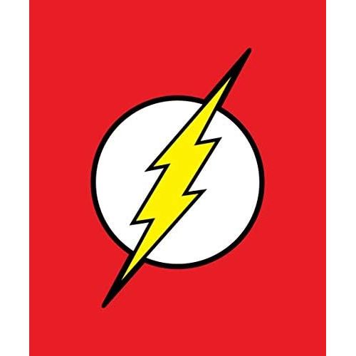  JPI DC Comics Justice League Superhero The Flash Lightning Logo Fleece Throw Blanket