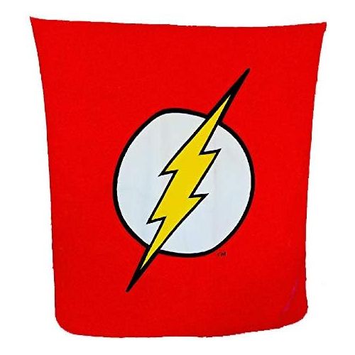  JPI DC Comics Justice League Superhero The Flash Lightning Logo Fleece Throw Blanket