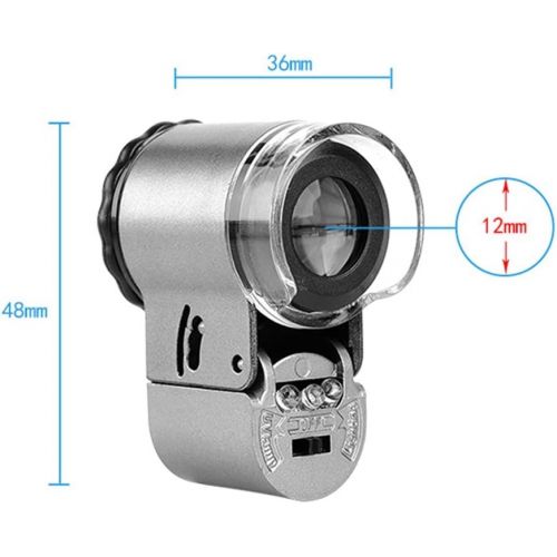  [아마존베스트]JR JUN RONG Mini Portable Microscope With Built-In UV and LED Light hd 10x-50x Zoom Pocket Size Handheld Microscopes for Jewelers Eye Magnifying Glass,Reading,Kids,Jewelry,Coin,Geographic,Scie