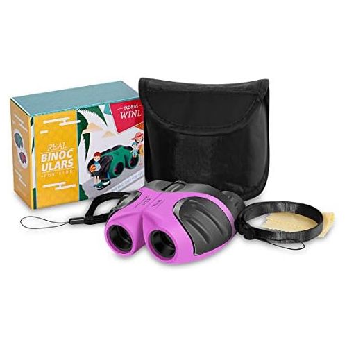  [아마존베스트]JRD&BS WINL Binoculars Toys for Children,Birthday Gifts for 4-9 Old Year Girls for Outdoor Play,5-12 Old Year Girls Boys Presents,Best Gift for Kids Hunting,Learning (Pink)