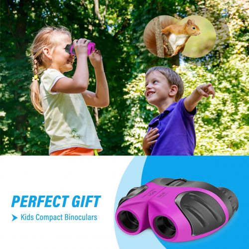  [아마존베스트]JRD&BS WINL Binoculars Toys for Children,Birthday Gifts for 4-9 Old Year Girls for Outdoor Play,5-12 Old Year Girls Boys Presents,Best Gift for Kids Hunting,Learning (Pink)