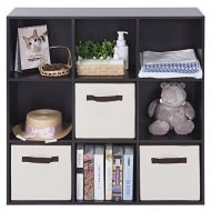 JS HOME 9 Cubes Storage Organizer, Espresso