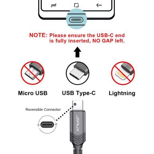  [아마존 핫딜]  [아마존핫딜]JSAUX USB C Kabel [3 Pack 0.3M 1M 2M ] Nylon Type C Ladekabel fuer Samsung Galaxy S10 S9 S8 Plus,Note 10 9 8,A3 A5 2017,HTC 10 U11,Sony Xperia XZ Xa1, Huawei P30 P20 Mate 20 Lite P1