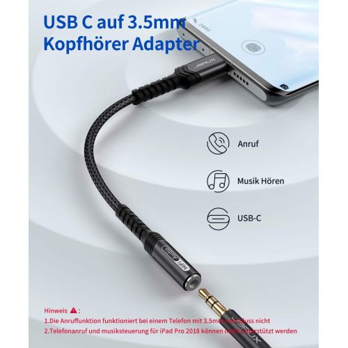  [아마존베스트]JSAUX USB-C to 3.5 mm Headphone Adapter Aux, USB-C to Jack Audio Adapter for Huawei P30 Pro/P20/P20 Pro/Mate 10/20 Pro, Samsung S20/S20 Plus/Note 10/A80, One Plus 7/6T, Pixel 3/2XL