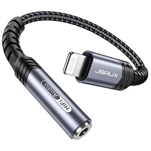  [아마존베스트]JSAUX Lightning to 3.5 mm Headphone Adapter MFI Certification Aux Adapter Lightning to Jack Audio Adapter for iPhone 12 12 Mini 12 Pro 12 Pro Max 11 11 Pro 11 Pro Max X XS Max 8 7