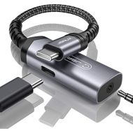 [아마존베스트]JSAUX USB-C Headphone Adapter and Charging, Type C to 3.5 mm Jack Adapter 2 in 1 USB-C Audio Adapter for Samsung S20/S20+/Note 10/A80, Huawei P30/P20 Pro/Mate 30/Mate20 Pro, OnePlu