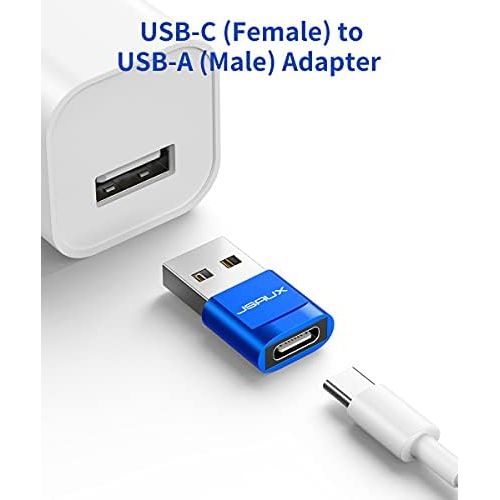  [아마존베스트]JSAUX USB A to USB C Female Adapter [Pack of 2] USB Type C Adapter Compatible for iPhone 11/12 Pro Max, Samsung Galaxy Note 10/Note 20/S20/S20 FE/A70/A50/A90, Google Pixel 4/4XL/3/