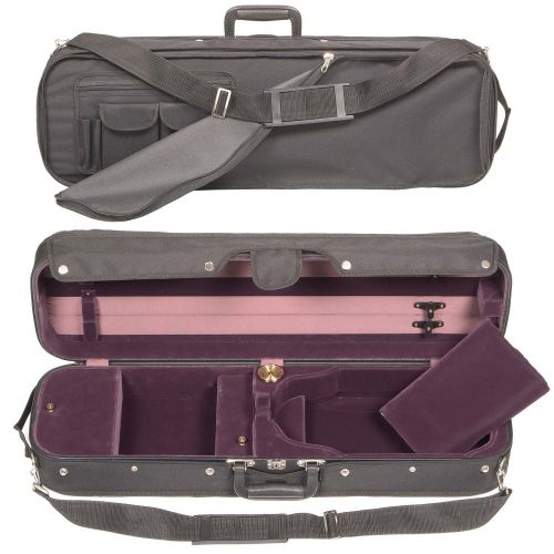  JSI Deluxe 4002SV Black/Wine 4/4 Violin Case