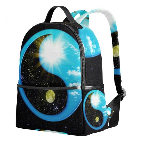  JSTEL Yin Yang GuaSpace Galaxy Twinkle School Backpacks for Boys Girls Bookbag