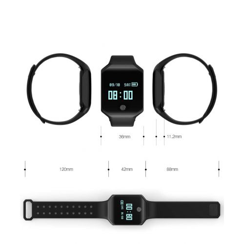  JSX IP67 Waterproof Smart Bracelet, Heart Rate Activity Tracker Fitness Wristband Smart Watch for iOS and Android Phones