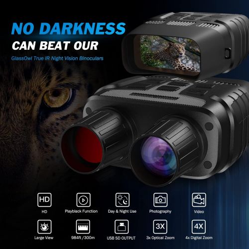  [아마존베스트]JStoon Night Vision Goggles Night Vision Binoculars - Digital Infrared Binoculars with Night Vision with 32 GB Memory Card