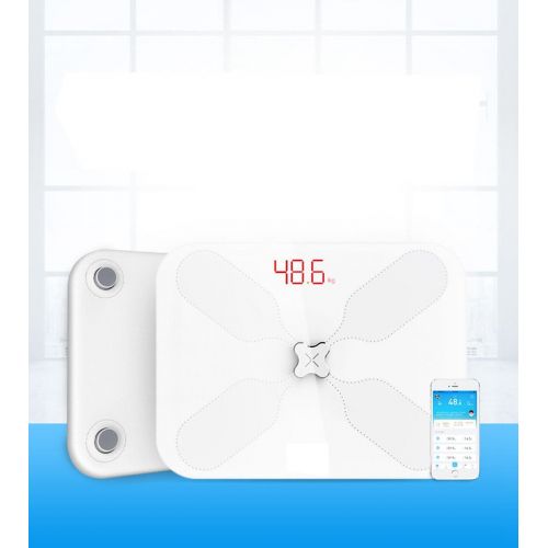  JTHKX Hot Wifi White Smart Lite Premium Digital Home Scale Weighing Scale Body Fat Scale Bluetooth Scale App Support - Branco