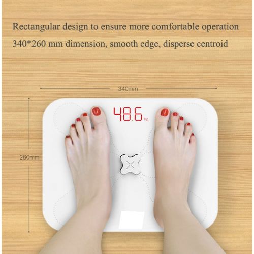  JTHKX Hot Wifi White Smart Lite Premium Digital Home Scale Weighing Scale Body Fat Scale Bluetooth Scale App Support - Branco