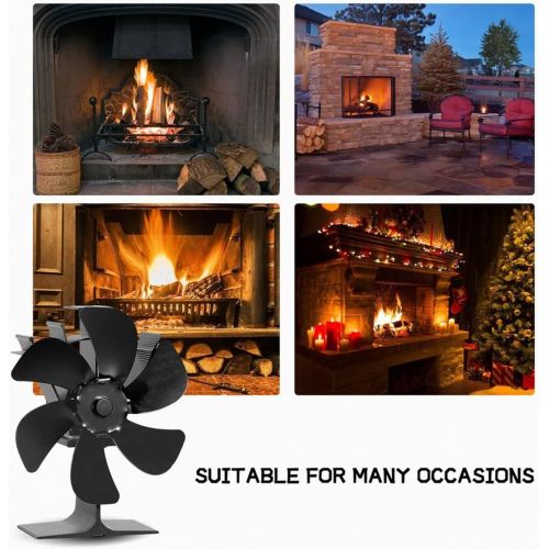  JTRJ Efficient Heat Distribution Home SF205G Fireplace 6 Blade Heat Supplies Stove Fan Komin Log Wood Burner Eco Friendly Quiet Fan