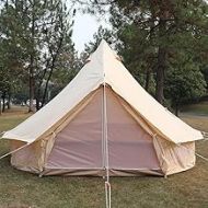 JTYX 3m/4m Yurt Tent with Stove Hole Camping Family Tent Cotton Canvas Bell Tent Large Space Pyramid Tent for Outdoor Party Hunting Picnic