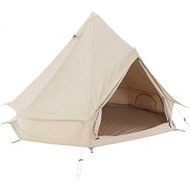 JTYX Large Camping Tent Bell Tent with Stove Hole Cotton Canvas Tents Yurt Tent 4 Season Indian Tent for Family Camping Outdoor Hunting