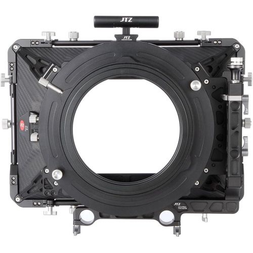  JTZ DP30 Cine Carbon Fiber 6x6 Matte Box with 15mm/19mm Rod Rail Rig and Top Handle for ARRI RED FS5 FS7 Canon C100 C200 C300 BMD Blackmagic BMPCC BMCC Pocket Cinema Camera Panason