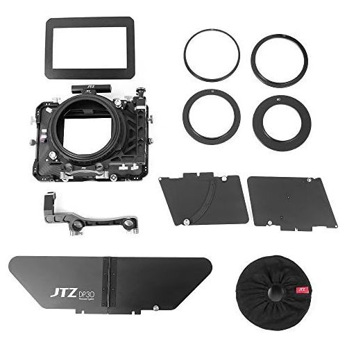  JTZ DP30 Cine Carbon Fiber 4x5.65 Inch Swing-Away Matte Box 15mm / 19mm Rod Railblocker for Sony FS5 FS7 ARRI RED Canon C100 C200 C300 Blackmagic BMPCC 4K 6K Pro BMCC Pocket Cinema