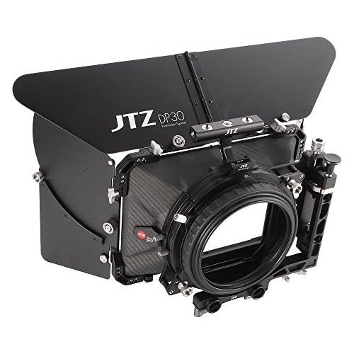  JTZ DP30 Camera Cage + 15mm Rail Base Plate Rig&Top Handle+Shouder Pad&Handle Grip+Carbon Fiber Matte Box+Follow Focus+Power Supply for Sony A7III A7RIII A7SIII A9 A9II A7RIV Camer