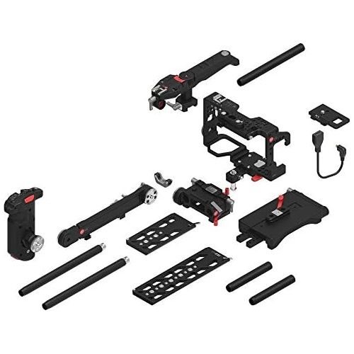  JTZ DP30 Camera Cage + 15mm Rail Base Plate Rig&Top Handle+Shouder Pad&Handle Grip+Carbon Fiber Matte Box+Follow Focus+Power Supply for Sony A7III A7RIII A7SIII A9 A9II A7RIV Camer