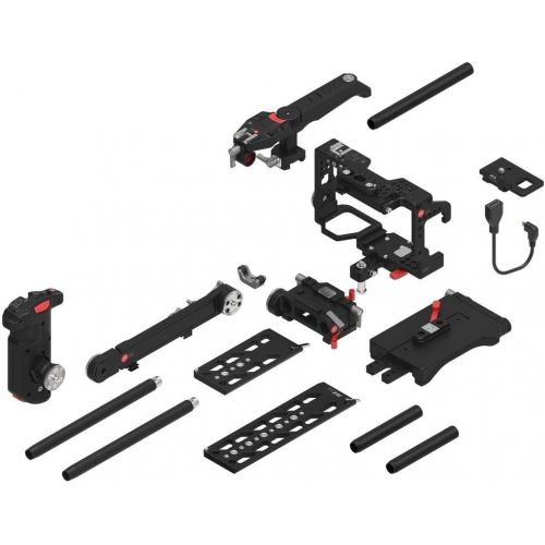  JTZ DP30 Camera Cage + 15mm Rail Base Plate Rig&Top Handle+Shouder Pad&Handle Grip+Carbon Fiber Matte Box+Follow Focus+Power Supply for Sony A7III A7RIII A7SIII A9 A9II A7RIV Camer