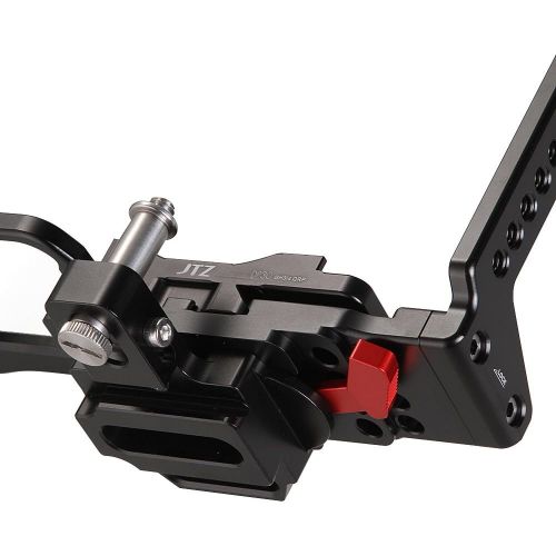  JTZ DP30 Camera Cage with Quick Release Plate,Hot Shoe Mount, ARRI Rosette Standard Tooth for Panasonic GH3 GH4 Dslr Camera Flash Speedlite