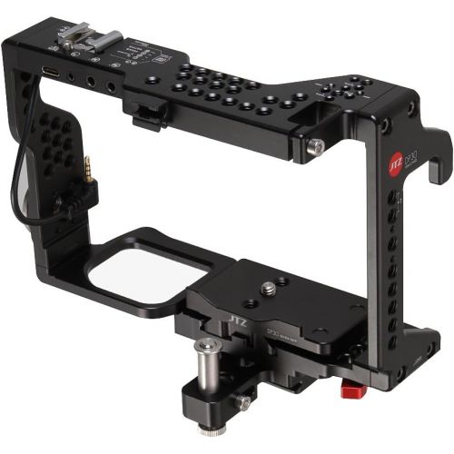  JTZ DP30 Camera Cage with Quick Release Plate,Hot Shoe Mount, ARRI Rosette Standard Tooth for Panasonic GH3 GH4 Dslr Camera Flash Speedlite