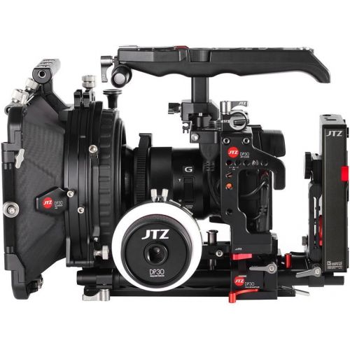  JTZ DP30 JL-JS7 Camera Cage with 15mm Rail Rod Baseplate Rig and Top Handle+Shoulder Pad and Electronic Handle Grip for SONY A7,A7II,A7R,A7RII,A7S,A7SII DSLR Cameras