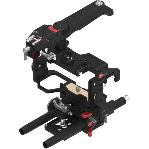  JTZ DP30 JL-JS7 Camera Cage with 15mm Rail Rod Baseplate Rig and Top Handle+ Electric Handle Grip for SONY A6000 A6300 A6500 Dslr Cameras