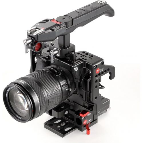  JTZ DP30 JL-JS7 Camera Cage with 15mm Rail Rod Baseplate Rig and Top Handle+ Electric Handle Grip for SONY A6000 A6300 A6500 Dslr Cameras