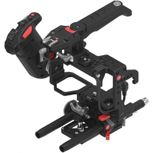  JTZ DP30 JL-JS7 Camera Cage with 15mm Rail Rod Baseplate Rig and Top Handle+Electronic Handle Grip for SONY A7,A7II,A7R,A7RII,A7S,A7SII DSLR Cameras